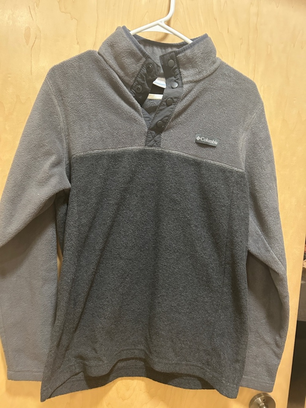 Columbia Gray Two-Tone Snap Pullover Fleece